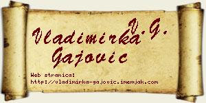 Vladimirka Gajović vizit kartica